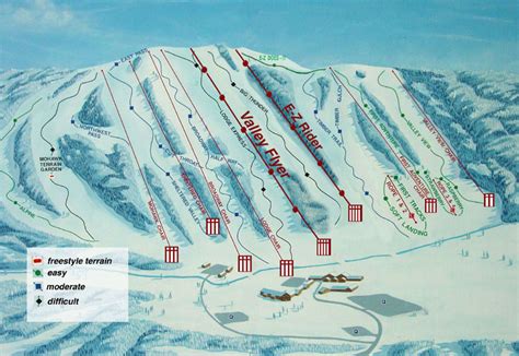 Alpine Valley Resort Ski Trail Map - East Troy Wisconsin United States • mappery