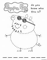 Do You Know Who This Is Grandpa Pig Coloring Page Printable sketch template