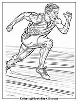 Track And Field Coloring Pages Free Printable PDF  Sheets sketch template