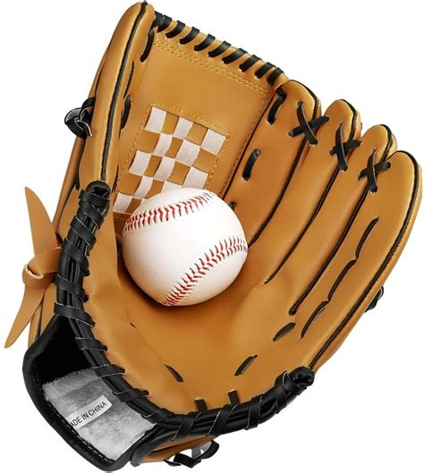 Baseball Glove Sports Batting Gloves Catcher's Mitt with PU Leather ...