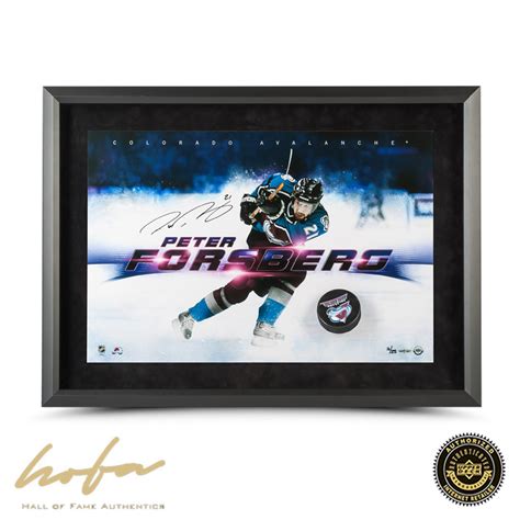 PETER FORSBERG AVALANCHE 24X16 SLAP SHOT BREAKING THROUGH -L25 | Hall ...