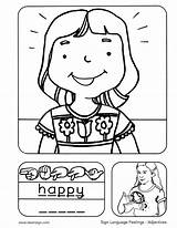 Asl Coloring Pages For Kids sketch template