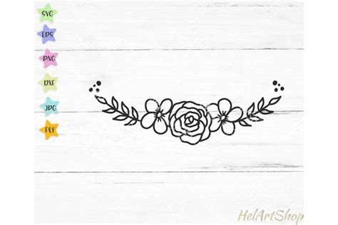 Flower border svg, floral swag svg, Flowers svg, floral svg