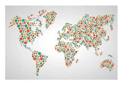 World Map Dots Pattern Wall Art at Rs 2000.00 | World Map | ID: 2851083398812