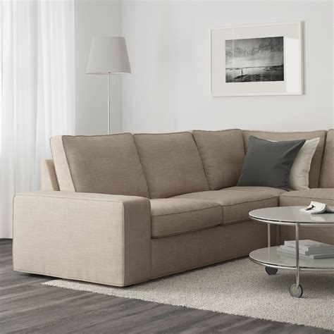 KIVIK Sectional, 4-seat corner, Hillared beige - IKEA | Kivik sofa, Beige sectional living room ...