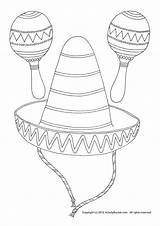Sombrero Coloring Pages Sketch Page sketch template