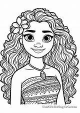 Moana Waialiki coloring Page In 2024  sketch template