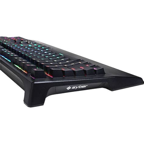 CyberPowerPC Syber K1 Wired Gaming Mechanical Kontact Blue Switch Keyboard with RGB Back ...