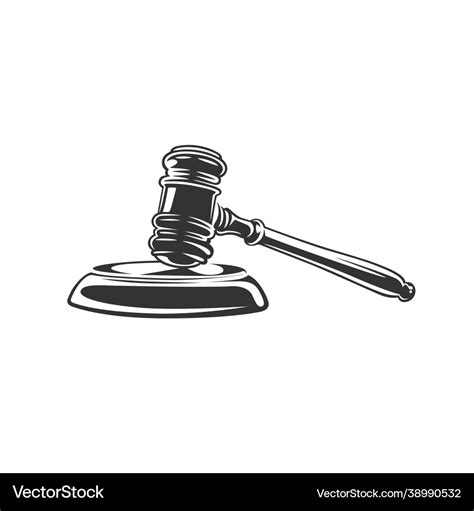 Wooden judge gavel Royalty Free Vector Image - VectorStock