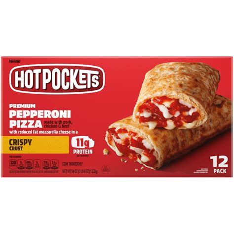 Hot Pockets Premium Pepperoni Pizza Crispy Crust Frozen Snacks 54 oz. - Walmart.com - Walmart.com