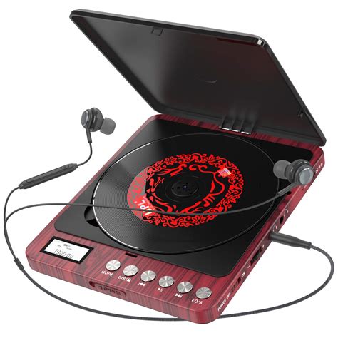 Portable CD Player, 1000mAh Rechargeable Compact Personal CD Player ...