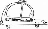 Taxi Mission Driver Car Coloring Page  Wecoloringpagecom sketch template