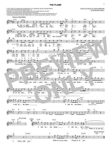 Cheap Trick - The Flame sheet music