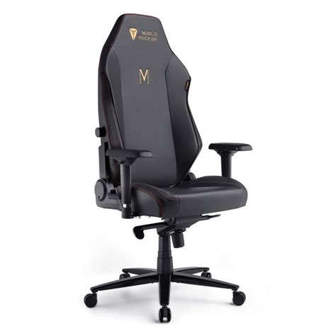 Noblerocker Reclining Ergonomic Faux Leather Swiveling PC & Racing Game Chair in Black | Wayfair