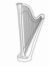 Harp coloring pages sketch template