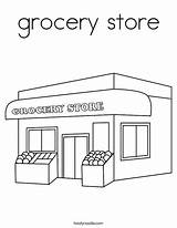 Grocery Store Coloring Page sketch template