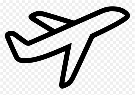 Transparent Airplane Outline Png - Airplane Icon Png Free, Png Download ...