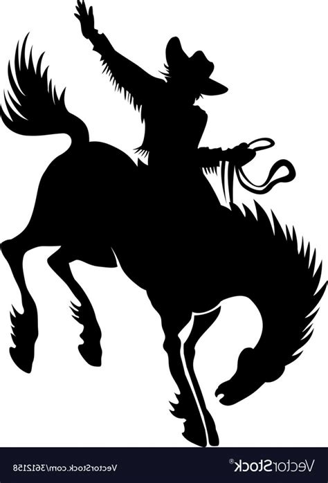 Cowboy Silhouette Vector at Vectorified.com | Collection of Cowboy ...