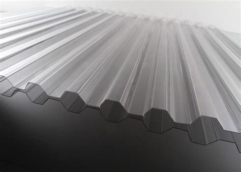 Corrugated Polycarbonate Roofing Sheets , Clear Corrugated Plastic ...