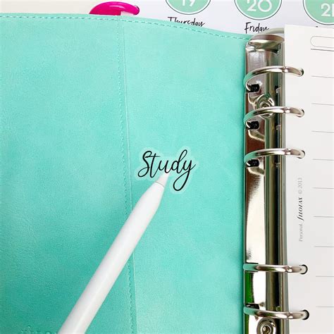 Clear Study Stickers School Stickers Studying Stickers - Etsy