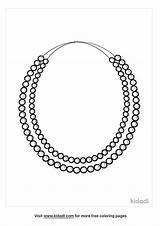 Pearl Necklace Coloring Page Sketch sketch template