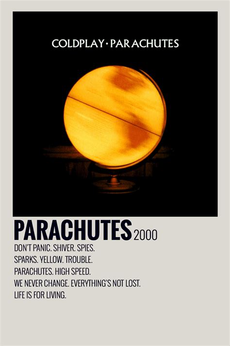 Minimalist Polaroid Album Poster - Coldplay, Parachutes