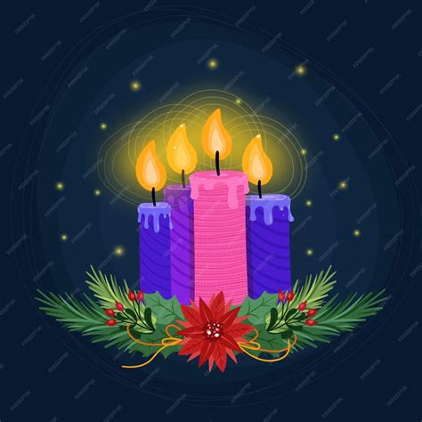 Free Vector | Hand drawn advent wreath