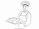 Female Baker Coloring Page For Kids  Free Women Printable sketch template