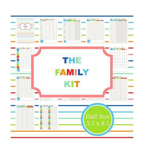 FAMILY PLANNER KIT, printable, family, calendar, to do list, home binder, mom planner, chore ...