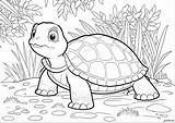 A Cool coloring page With turtle And Lot Of Leaves Behind  sketch template