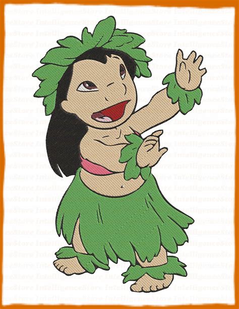 Lilo Pelekai Lilo and Stitch Filled Embroidery Design 4 Instant Download - Etsy