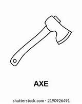 Coloring Page Axe Kids Stock Vector Royalty Free 2190926491  sketch template