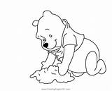 Cute Pooh Bear Coloring Page For Kids  Free Winnie The Printable sketch template