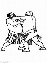 Sumo Wrestling coloring Page sketch template