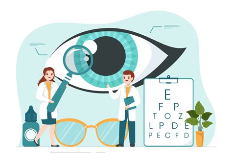 Optometrist with Ophthalmologist Checks Patient Sight, Optical Eye Test ...