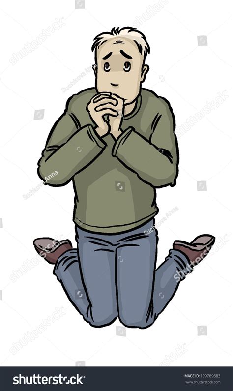 Young Man Asks Forgiveness On His Stock Vector 199789883 - Shutterstock