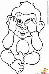 Monkey Coloring Pages Free Printable sketch template