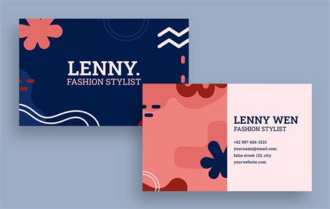 Design this Abstract Doodle Lenny Fashion Stylist Business Card layout online