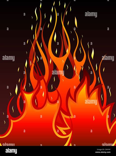 Inferno fire vector background for design use Stock Photo - Alamy