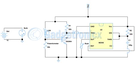 Smoke detector circuit using LDR and 555 - Gadgetronicx