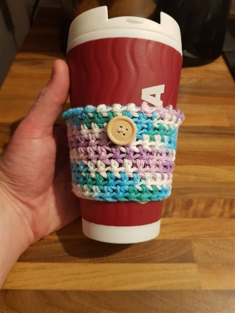 Coffee Cup Sleeve / Crochet Reusable Cozy Cup Holder / 100% | Etsy