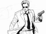 Secret Agent Coloring Page Pages sketch template