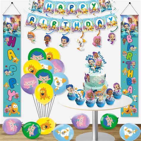 Buy Bubble Guppies Birthday Party Supplies Bubble Guppies Party Decorations For Kids Bubble ...