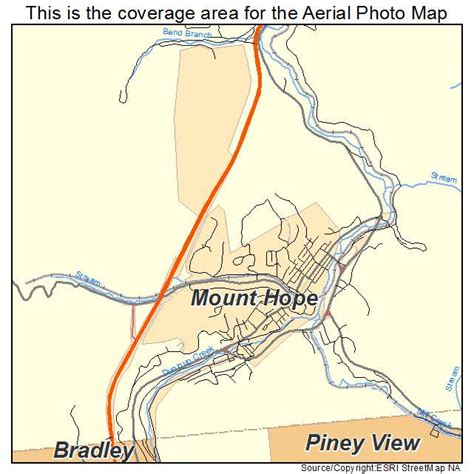 Aerial Photography Map of Mount Hope, WV West Virginia