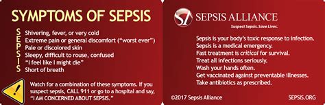 Printable Sepsis Poster