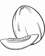 Melon coloring Page With Fruit sketch template