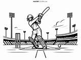 Cricketer Batting  Free Unique Printable Coloring Pages For Kids sketch template