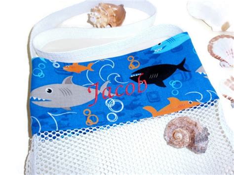 Seashell Collecting, Shark Beach Bag, Personalized Beach Tote, | aftcra