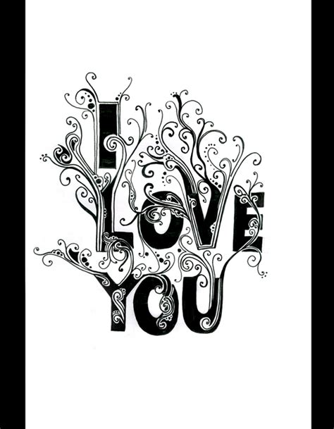 I Love You Text Art