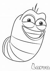Larva Coloring Para Colorear Dibujos Pages Dibujar Pintar Faciles  sketch template